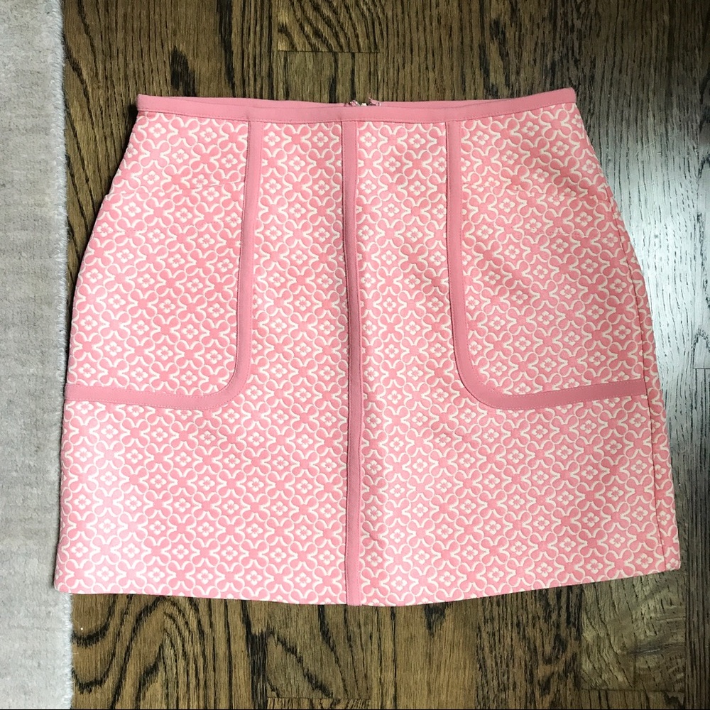 Oasis Pink/Ivory Floral Mini Skirt